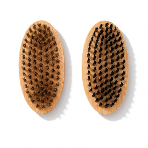 Goat Grooming Brushes, Soft Bristle and Firm Nylon Set, 2 Pack