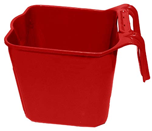 212 Main 14 qt. Square Fence Hook Bucket Red