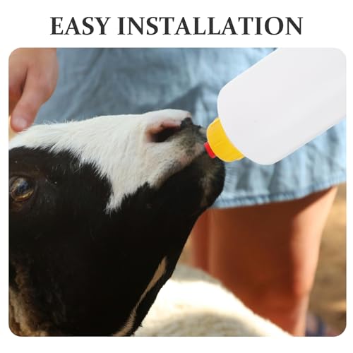 UPKOCH 400 ml Lamb and Goat Feeding Bottles with Nipples, 5 Sets