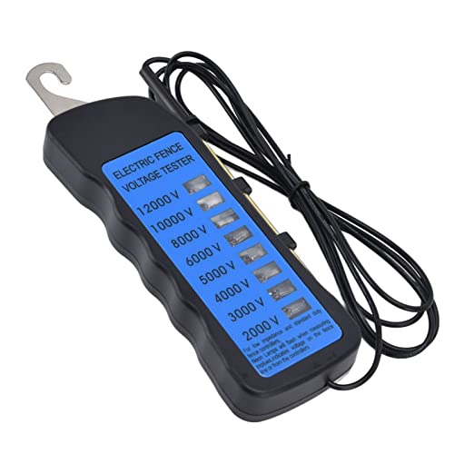 12KV Neon Fence Voltage Tester, 8 Neon Indicator Lights Electric Fence Tester Fault Finder Farming Equipment Portable Testing Tool, 2000-12000V