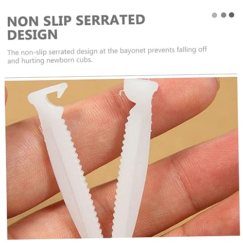POPETPOP Umbilical Cord Clips Set Umbilical Nursing Clamps for Piglets Livestock Breeding Tools Whelping Kit with Scissors Non-Slip Serrated Clamp for Newborn Piglets 5.90 X 2.75 X 0.39 in