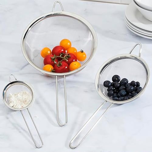 Cuisinart Mesh Strainers, Stainless Steel, Dishwasher Safe, 3-Count