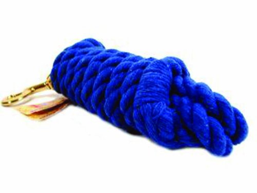 Hamilton CL34B BL Cotton Lead with Brass-Plated Bolt Snap, Blue, 3/4" Thick x 10' Long - color: Blue, size: 3/4" x 10'