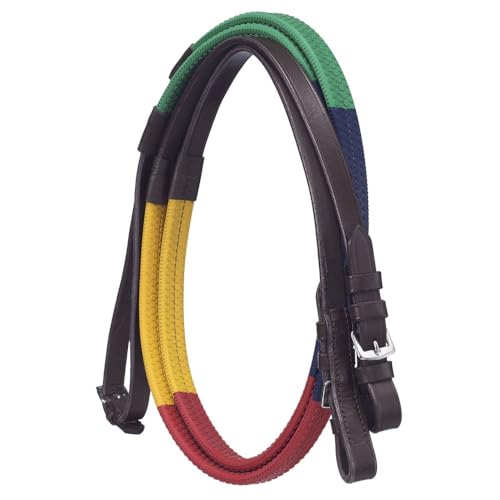 JT International Silver Fox Rubber Grip Schooling Reins