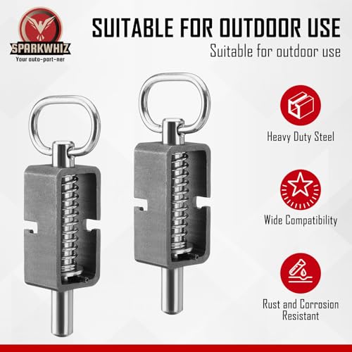 5/8" Weld-On Spring Latch Assembly, Trailer Gate Latch with Plain Tube - size: Pack of 2
