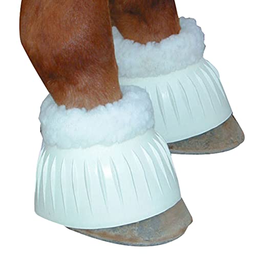 Intrepid International Fleece Top Bell Boots - color: White, size: Large
