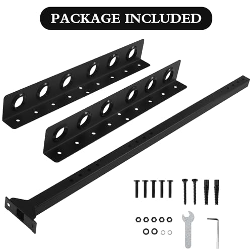 MEWSDEN Trailer Racks for Lawn Equipment, Trailer Tool Rack Shovel Holder for Shovels, Rakes, Hoes, Landscape Hand Tool Rack for Open Trailers, Lawncare Accessories, with 6 Tool Holes&Rubber Grommets