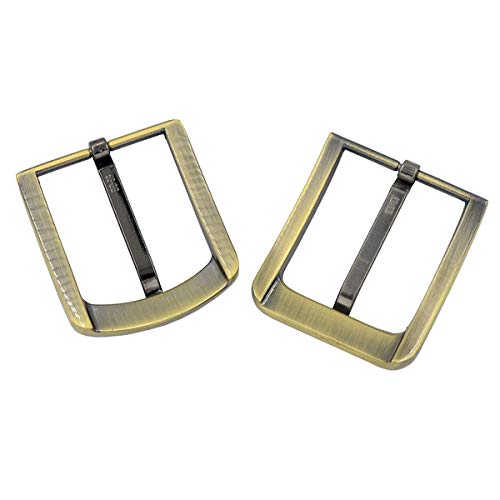 DGOL Leather Craft DIY 2 pcs Bronze Strap Prong Pin Belt Buckle Webbing Buckles 1-1/2 Inch (40 mm)
