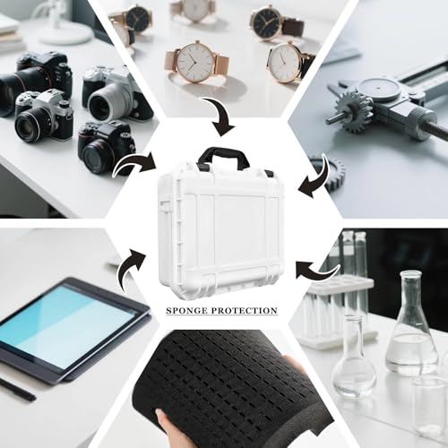 Relaxweex 8.5 x 6.5 x 3.7 Inch Hard Case, Grid Shell, White - color: White, size: 8.5 x 6.5 x 3.7 Inch, style: Grid Shell