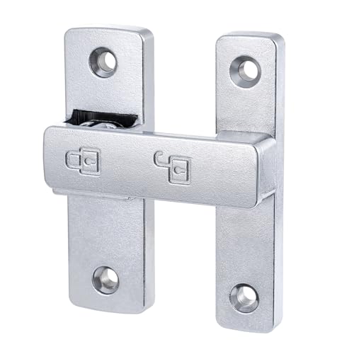 Silvery 180 Degree Zinc Alloy Barn Door Latch, Flip Gate Lock - color: Silvery_180 Degree