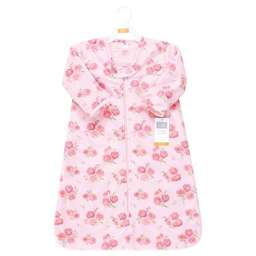 Hudson Baby Unisex Baby Long Sleeve Plush Faux Fur Sleeping Bag, Wearable Blanket - color: Blush Rose, size: 6-12 Months