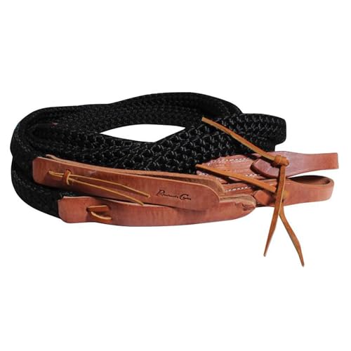 Professional's Choice Quiet Control Split Western 9ft Horse Reins - color: Black