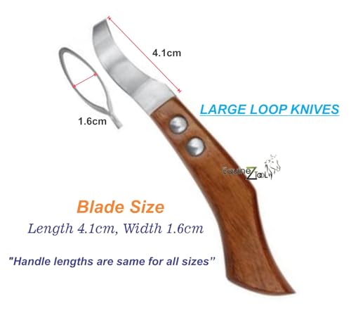 Farrier Loop Knives Hoof Knife-Premium Hoof Care Tool for Professional Farriers,Ergonomic Design for Easy Hoof Trimming, 3PC Set for Precision Hoof Grooming and Maintenance