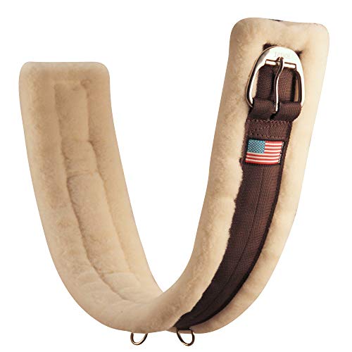 Deluxe WoolBack Roller Buckle Cinch - size: 34 inch