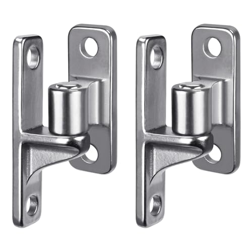 Dolibest Heavy Duty 304 Stainless Steel Gate Hinges, Non-Welded One-Piece Design, Wall Mount Gate Hinges with 5/8'', Post Mounting for Farm Gates Wall/Wooden Fences, 600 lbs Capacity, (2 Set) - color: Silver 2-pack