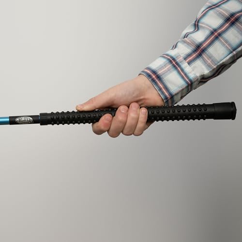Weaver Livestock Lightweight Pig Stick, Extra Grip Rubber Handle, Pig Guiding Show Stick, Livestock Show Supplies, 30", Hurricane Blue