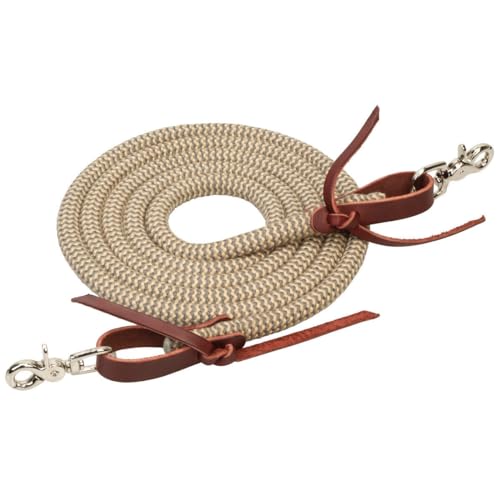 Weaver Equine EcoLuxe™ Round Trail Rein, Black, 1/2" W x 10' L