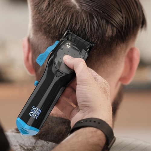 HUMMINGBIRD MK10 Pro Series Cordless Hair Clippers – 9,000 RPM Brushless Motor, DLC Blade, USB-C Rechargeable, Super Torque, Professional Barber Clippers, Haircut Kit, Includes Barber Cape & Comb