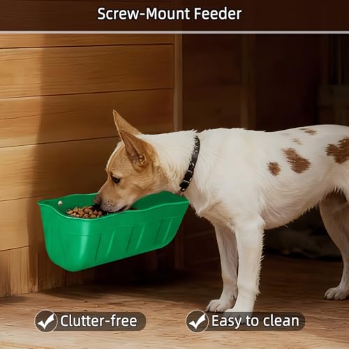 Hanging Goat Feeders,Chicken Feeder Waterer,Large Feed Trough 7.5 Quart 2 Pack,Hanging Fence Feed Trough for Poultry Livestock,Green - color: Green, size: 7.5 Quart (2 Pack)