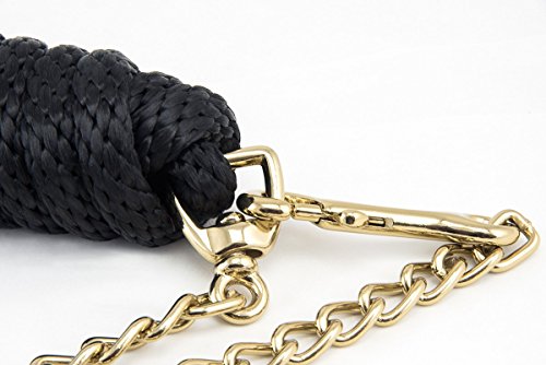 Basic Poly Lead Rope with Chain - color: Black