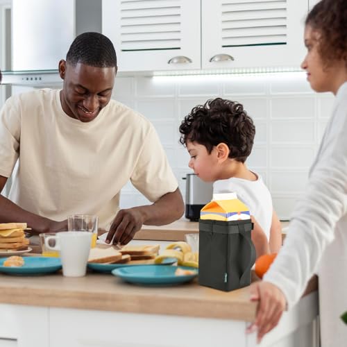Beautyflier Half Gallon Milk, Juice, Beverage Carton Holder with Handle, Reusable Nylon Holder Bag for 64 OZ/Half Gallon Milk Carton, Suitable for Kitchens, Restaurants, Picnic (Holder Only)