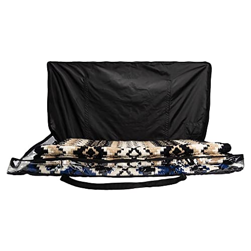 Dura-Tech Clear View Western Saddle Pad Bag Carrier | Color Black | Keeps Horse Gear Organized & Clean | Clear View Panel for Easy Identification | Convenient Name Pocket