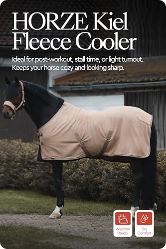 HORZE Kiel Fleece Cooler - Tan - 78 in - color: Tan, size: 78 in