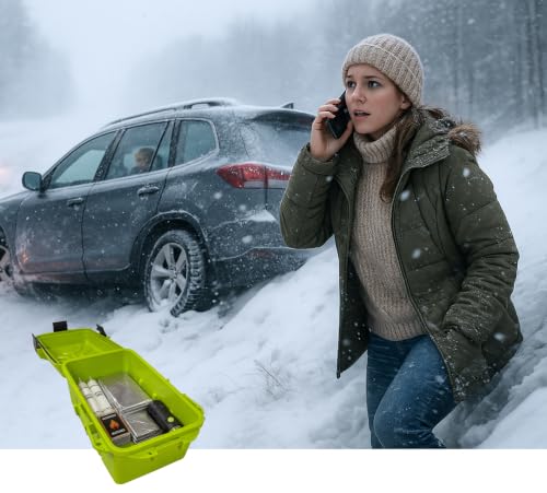 MTM Emergency Box Storage Case for Emergency Kits, First Aid, Survival Gear, Tools & Home Supplies, Emergency Essentials, Water Resistant O-Ring, Lockable & Durable, Made in USA - style: EB2
