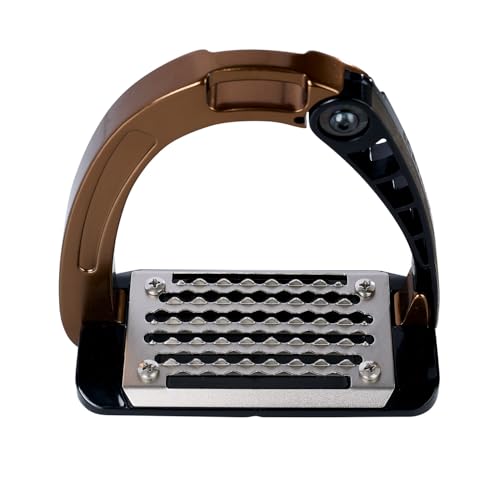 Acavallo Alupro Junior Stirrups, One Size, Black, Set of 2 - color: Bronzy