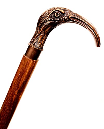 Walking Cane - Handmade,Wooden, Ergonomic, Stylish - Canes for Men, Cane for Women - Elderly Walking Sticks for Seniors, Unique, Wood - style: flamingo