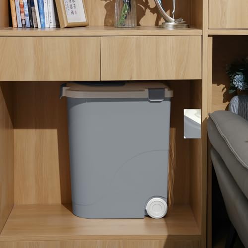 Airtight Pet Food Storage Container, Holds 30lbs - color: Grey, size: 30 lbs