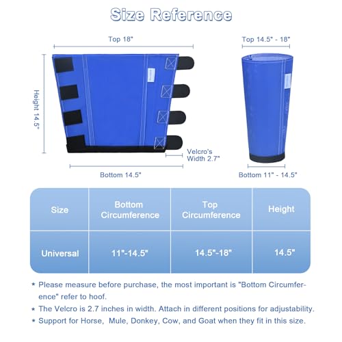 Fly Boots for Horses Set of 4, Loose Fitting Mesh Horse Fly Boots Leggings, Reduce-Stomping Adjustable Equine Leg Wraps & Socks, Stay Up Not Sag, No Rub (Blue) - color: Blue