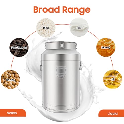 Stainless Steel Milk Barrel, 20 Gallon Milk Can Bucket - size: 20Gal