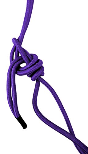 Southwestern Equine Side Pull Rope Halters with Nickle Plated Rings - color: Purple