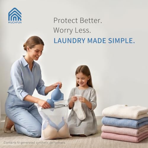 Muchfun 3Pcs Durable Fine Mesh Laundry Bags for Delicates 12 x 16 Inches | (3 Medium) - size: 3 Medium