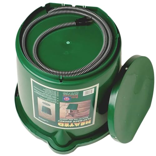 Farm Innovators Heated Flat-Back Water Bucket, 120 Watts, 5 Gallon, 3-Pack