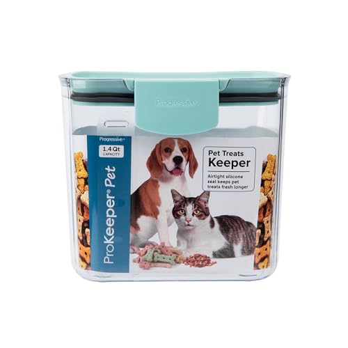 ProKeeper by Progressive Pet Food Storage Collection – Airtight Containers for Dog and Cat Food & Treats – Silicone Seal, Stackable, Dishwasher Safe (4.5 Quart Pet Food Pour & Store)