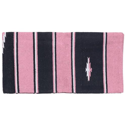 Tough 1 Wool Sierra Saddle Blanket - color: Pink/Black/Cream