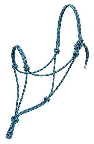 Silvertip Weaver Leather No. 95 Rope Halter Pacific Blue/Navy/Turquoise, Average,35-9505-W33
