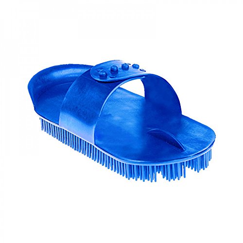 HORZE Plastic Curry Comb - Blue - One Size - color: Blue