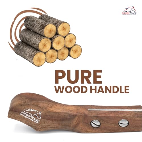 Equine Care Left-Handed Farrier Hoof Knife, Sheesham Wood Handle - style: Left Handed
