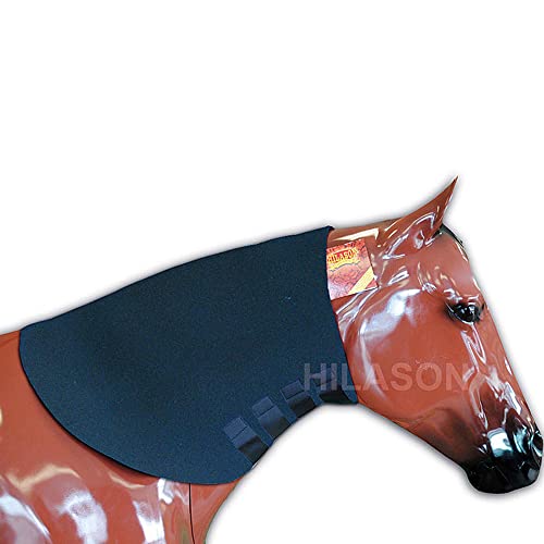HILASON Black Heavy Duty Horse Neoprene Neck Sweat Wrap Grooming Tack