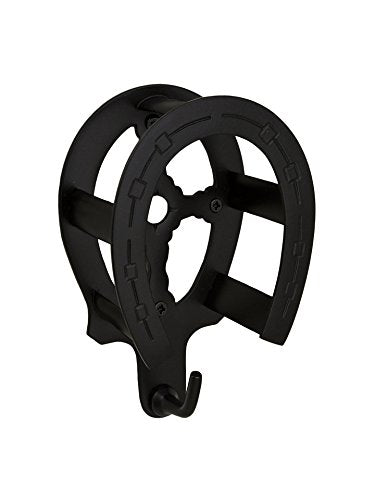 Brass Horseshoe Bridle Rack- Black Finish