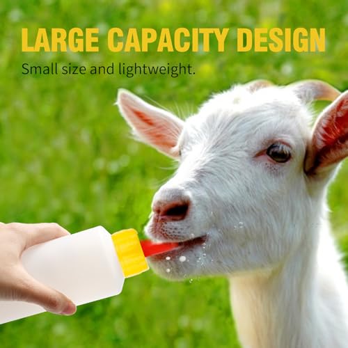 5 Sets 500ml Lamb Feeding Bottles for Lamb, Goat, Sheep - Farm Livestock Baby Milk Nursing Supplies