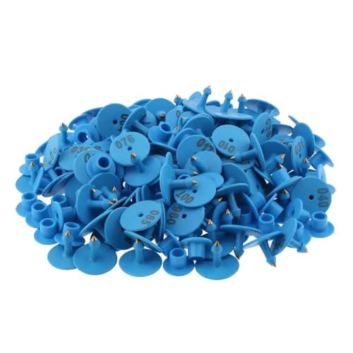 100PCS Small Pre Numbered Livestock Ear Tag for Pig Cow Cattle Goat Sheep Easy Identification