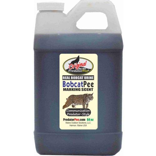 PredatorPee Real Bobcat Urine Natural Predator Scent Outdoor Garden - size: MS 64 oz