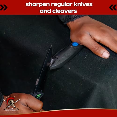 Samurai Shark Tungsten Carbide Knife Sharpener – Your Ultimate Blade Buddy for Every Task! Sharpen Scissors, Kitchen Knives, Lawn Tools, and More with Ease