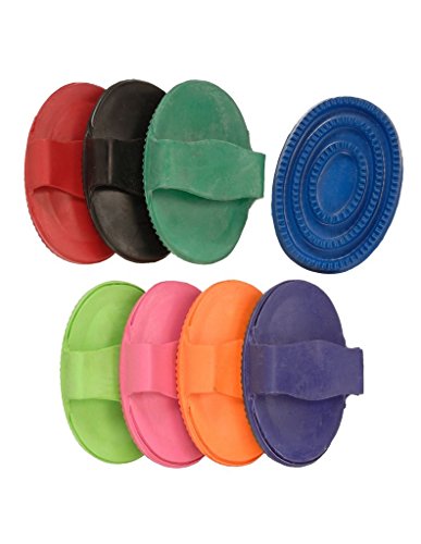 Tough 1 Large Rubber Curry Comb - color: Royal Blue