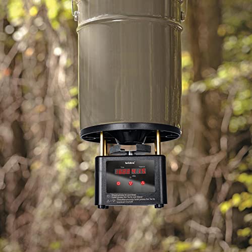 briidea Deer Feeder Timer, All-in-One Deer Feeder Motor and Timer Kit with Programable Digital Timer, Metal Spin Plate, Adjustable Mount, Black