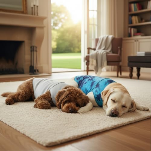 Dog & Cat Surgery Recovery Suit and Anxiety Wrap - color: Gray, size: S
